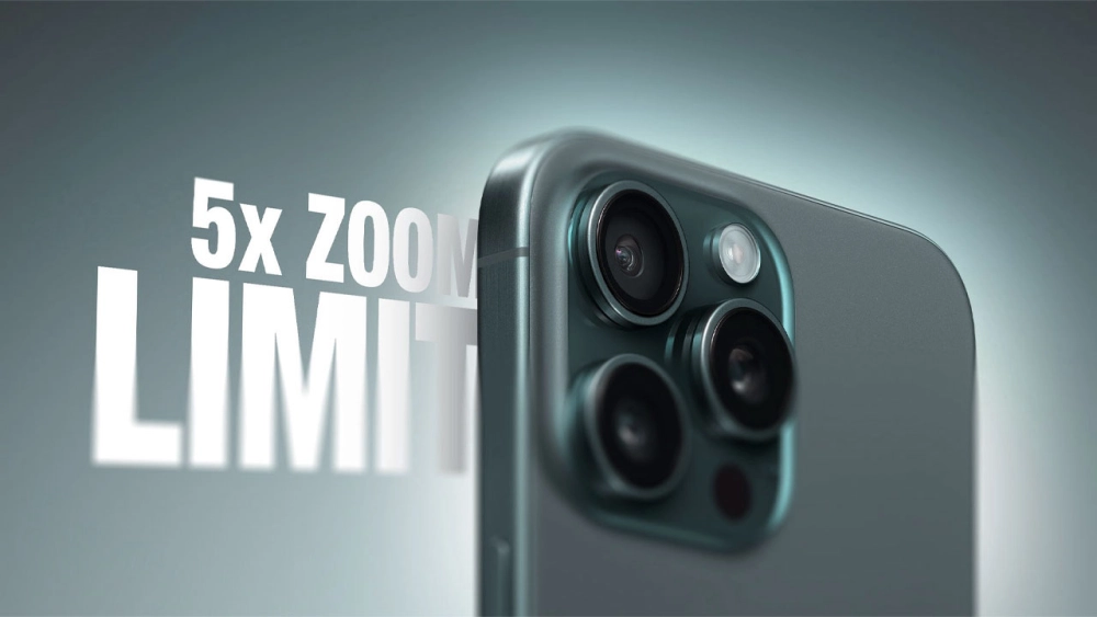 Camera iPhone 15 Pro Max với zoom quang học 5x